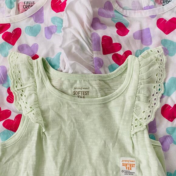 Jumping Beans Ruffle Shoulder Tops Bundle NWT 5 - Picture 2 of 9